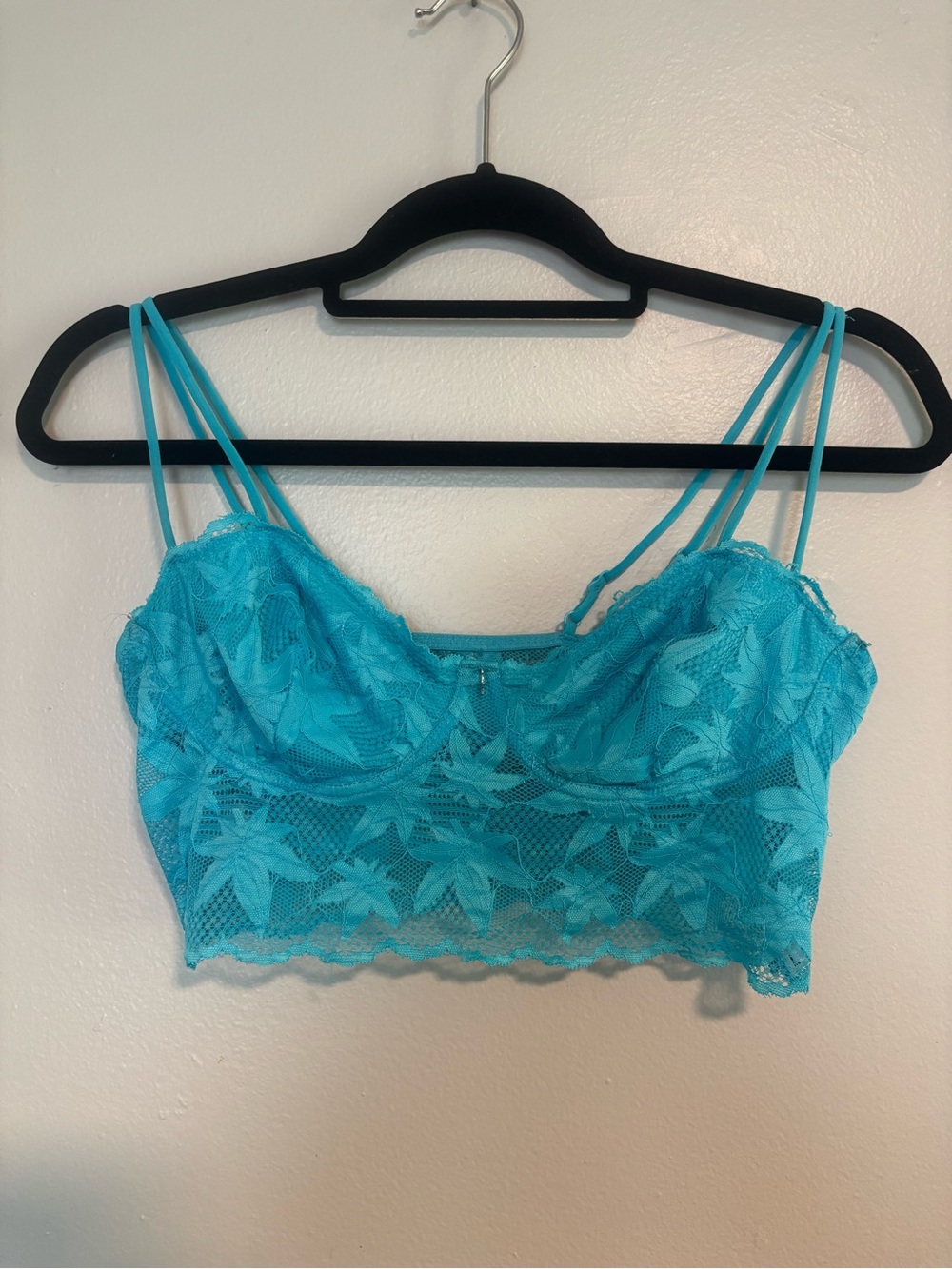Mary Jane Turquoise Lace Bralette Crop Top